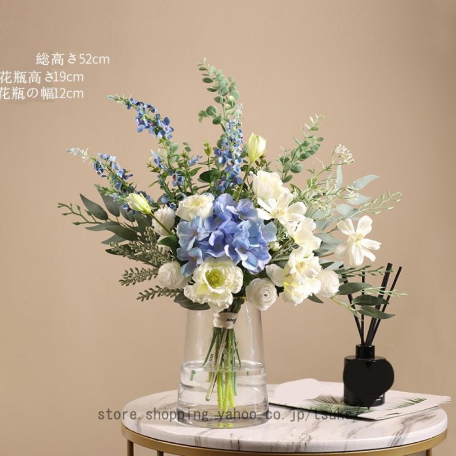 北欧 造花 インテリア 卓上 花瓶付き リアル フェイクフラワー オフィス 喫茶店 店舗 装飾 枯れない 世話不要 リビング/玄関/窓際/寝室装飾 新築 退職 贈り物 |  | 17