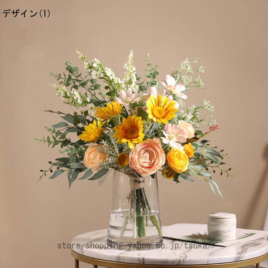 北欧 造花 インテリア 卓上 花瓶付き リアル フェイクフラワー オフィス 喫茶店 店舗 装飾 枯れない 世話不要 リビング/玄関/窓際/寝室装飾 新築 退職 贈り物 |  | 06