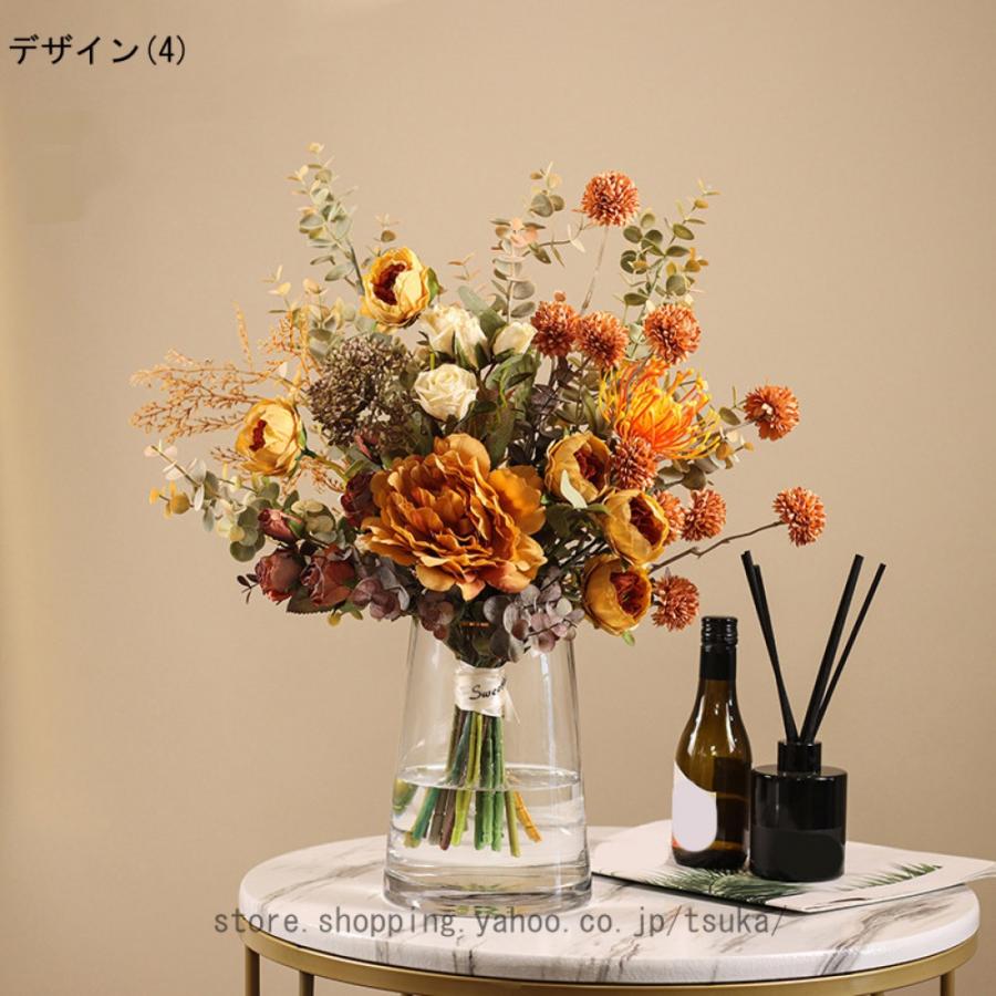 北欧 造花 インテリア 卓上 花瓶付き リアル フェイクフラワー オフィス 喫茶店 店舗 装飾 枯れない 世話不要 リビング/玄関/窓際/寝室装飾 新築 退職 贈り物 |  | 09