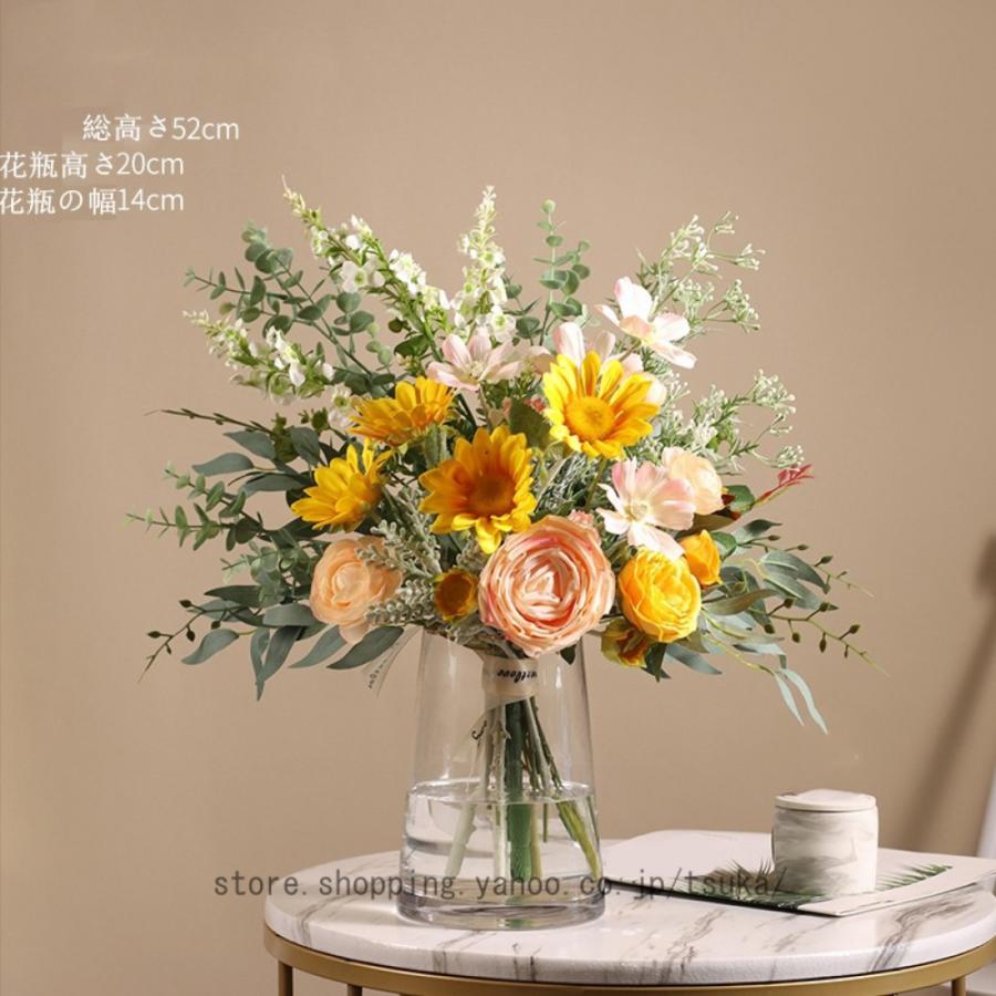 北欧 造花 インテリア 卓上 花瓶付き リアル フェイクフラワー オフィス 喫茶店 店舗 装飾 枯れない 世話不要 リビング/玄関/窓際/寝室装飾 新築 退職 贈り物 |  | 11