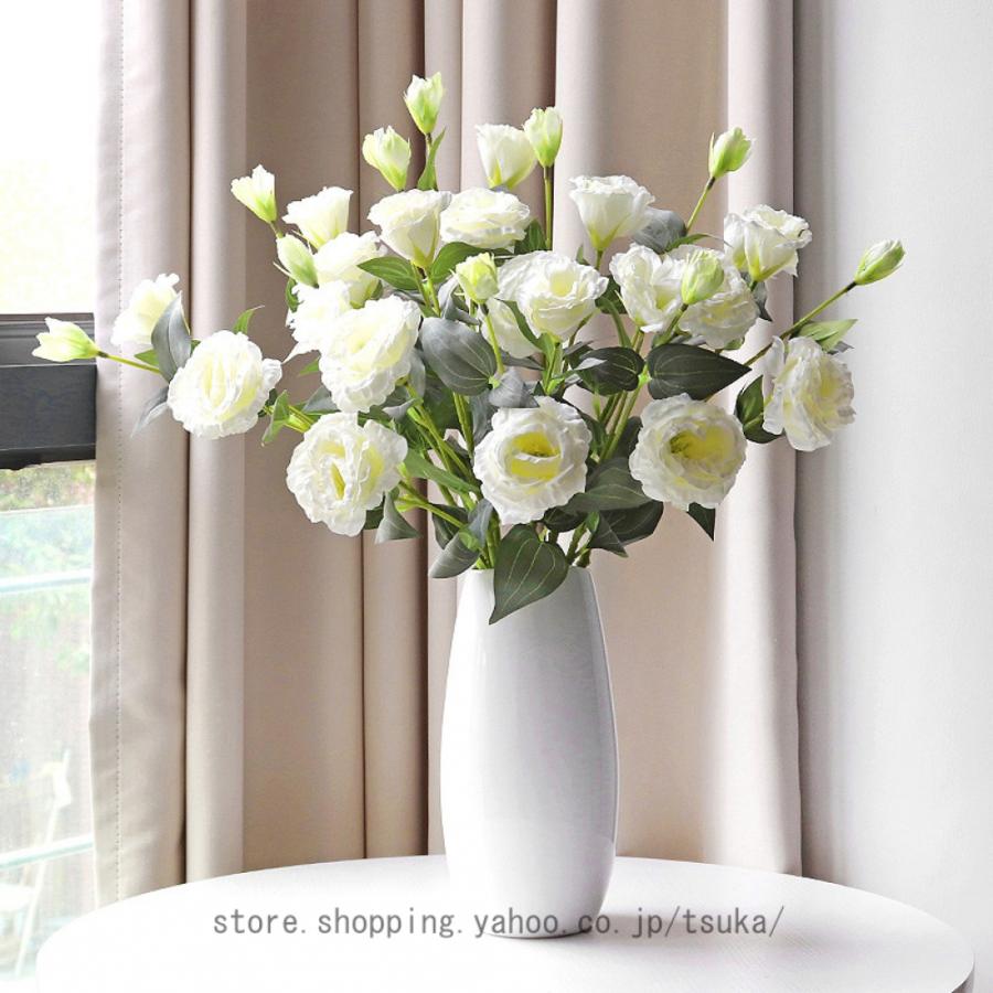 卓上 花瓶付き 造花 インテリア 北欧 フェイクフラワー アートフラワー 枯れない花 おしゃれ 新生活 お祝い プレゼント 置物 部屋飾り 撮影道具 テレビ台 | 