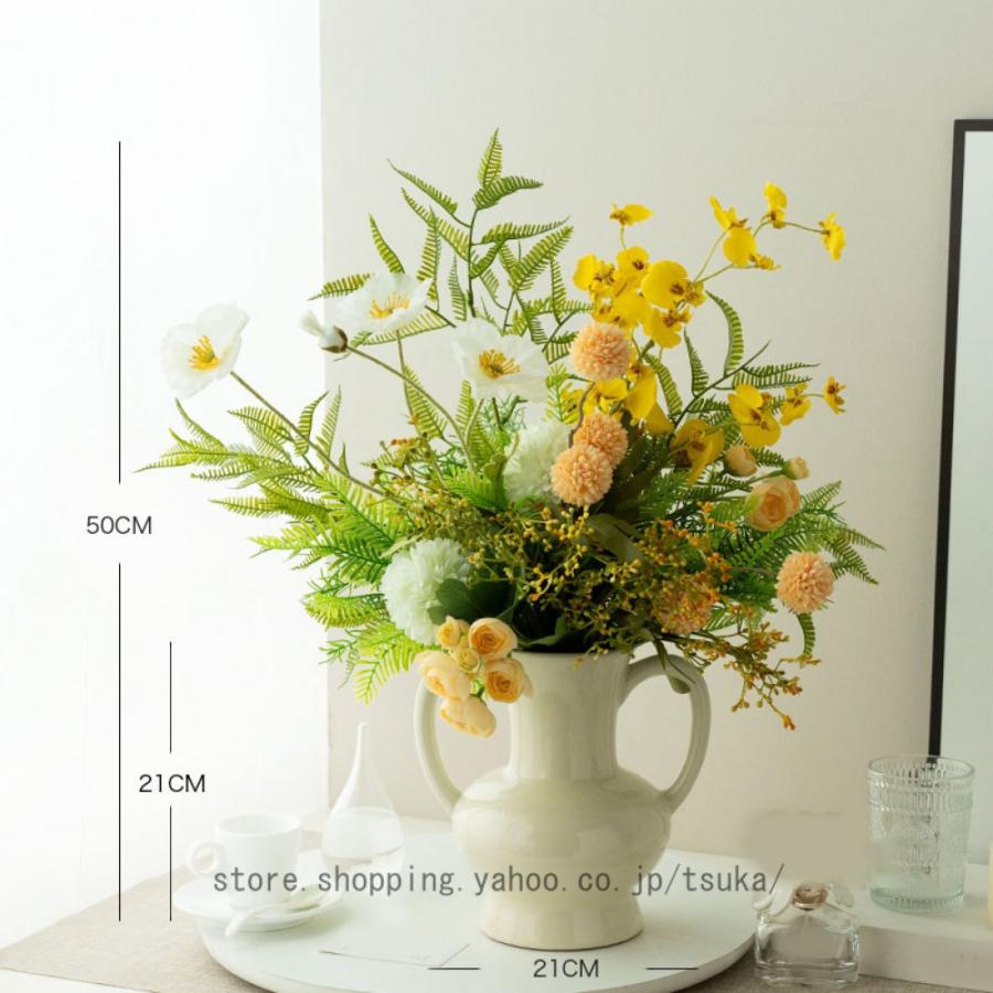 花瓶付き 花器 北欧 おしゃれ 造花 インテリア 家の装飾 プレゼント ギフト 造花セット 水やり不要 枯れない アートフラワー 観賞植物 リビング 玄関 テレビ台 |  | 03