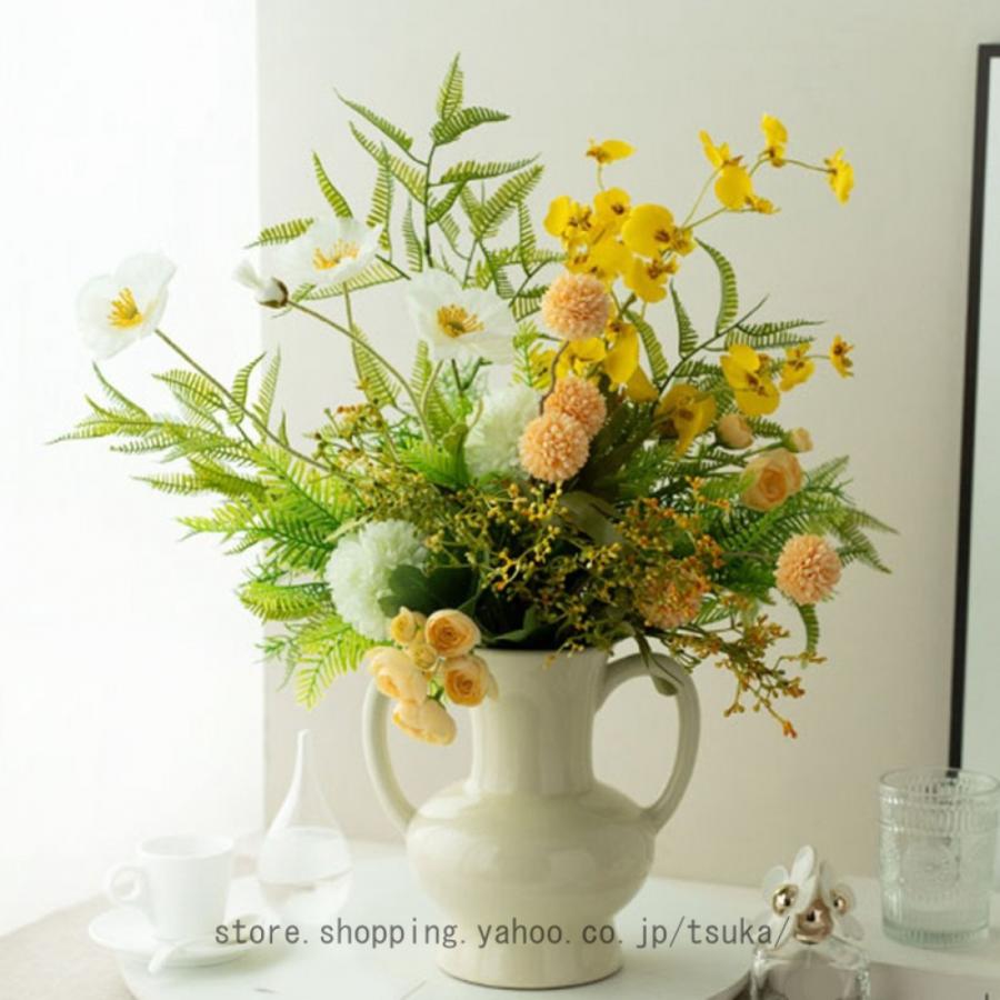 花瓶付き 花器 北欧 おしゃれ 造花 インテリア 家の装飾 プレゼント ギフト 造花セット 水やり不要 枯れない アートフラワー 観賞植物 リビング 玄関 テレビ台 |  | 07