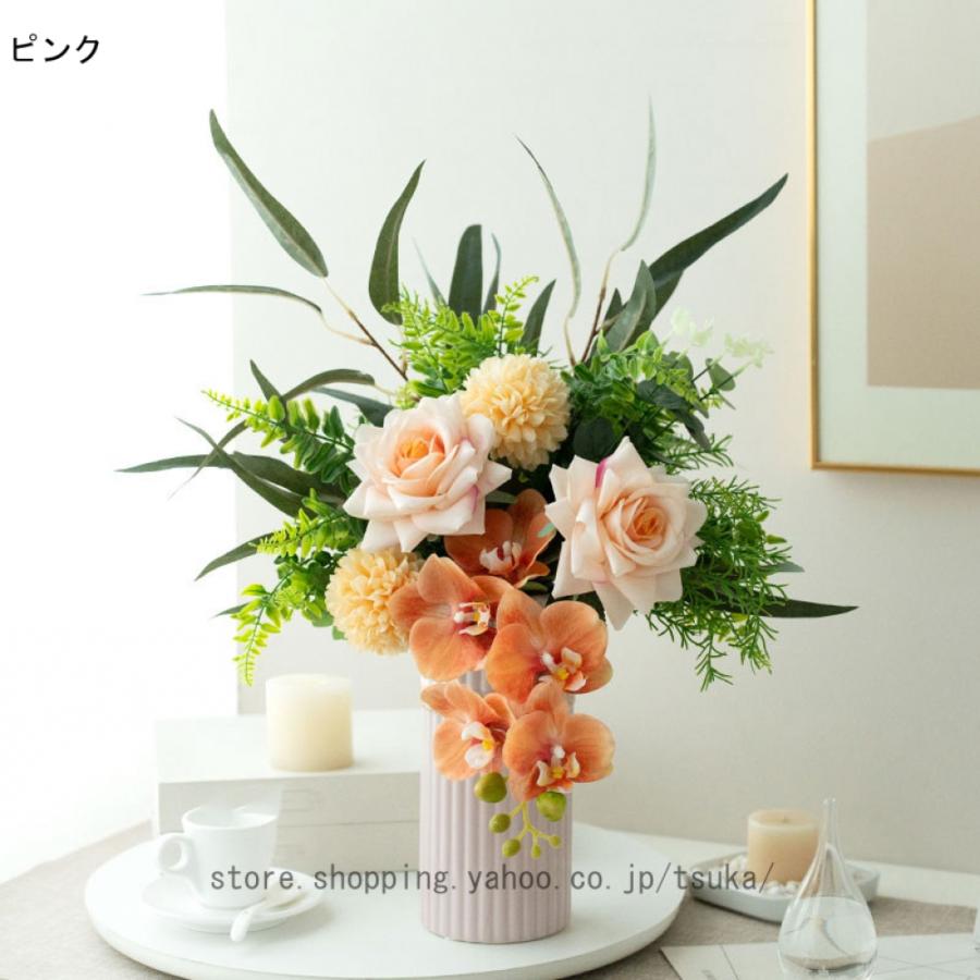 造花 胡蝶蘭 薔薇 花瓶付き 観葉植物 本物にそっくり 美しい プレゼント お祝いに 結婚式 リビング ベランダ 玄関 喫茶店 置物 枯れない花 お部屋が明るくなる |  | 03