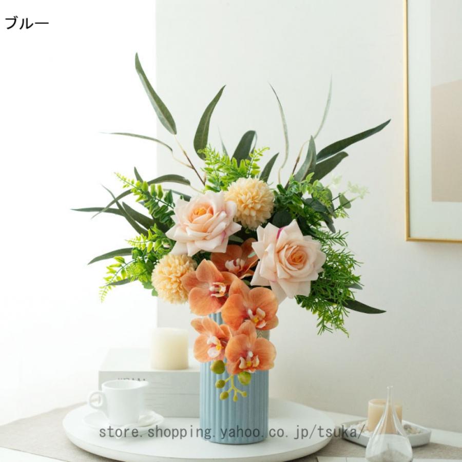 造花 胡蝶蘭 薔薇 花瓶付き 観葉植物 本物にそっくり 美しい プレゼント お祝いに 結婚式 リビング ベランダ 玄関 喫茶店 置物 枯れない花 お部屋が明るくなる |  | 04
