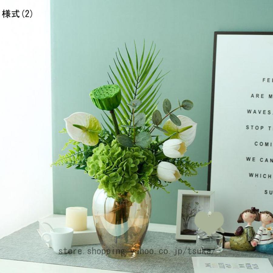 造花 フェイクフラワー 花瓶付き 水やり不要 枯れない アートフラワー 
