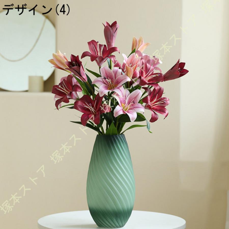 造花 アートフラワー 枯れない花 花瓶付き 百合 インテリア フェイク