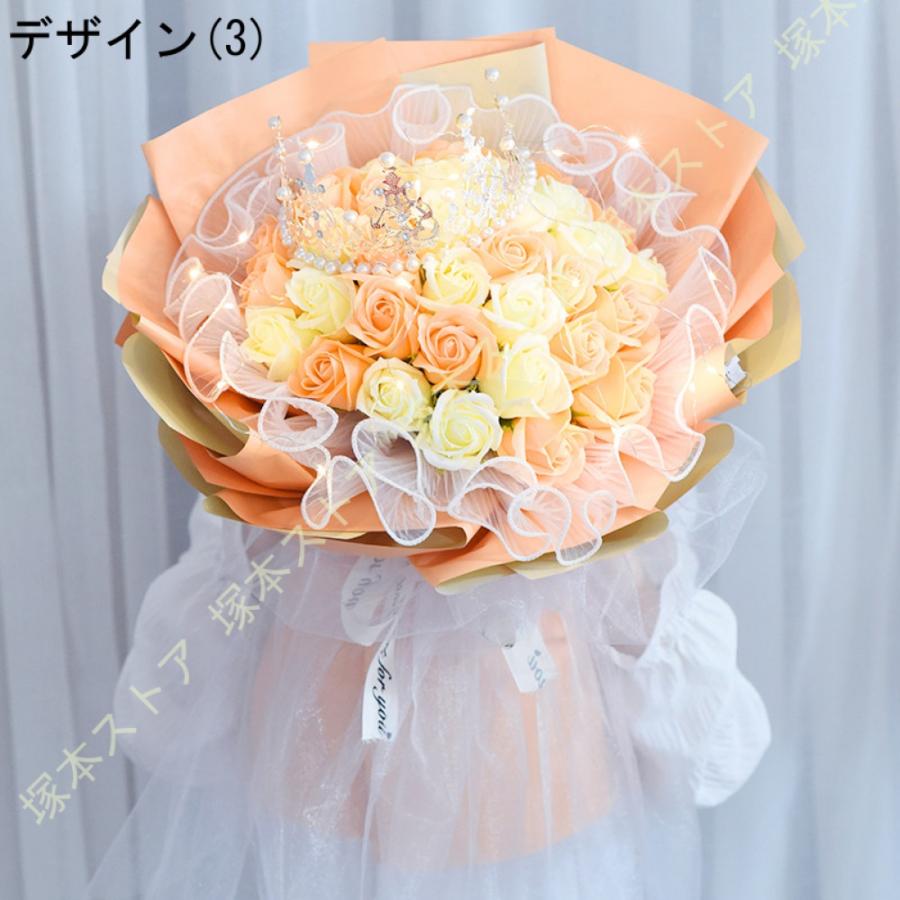 花束 造花 33本 ソープフラワー ギフト プレゼント 発表会 卒業 ブーケ