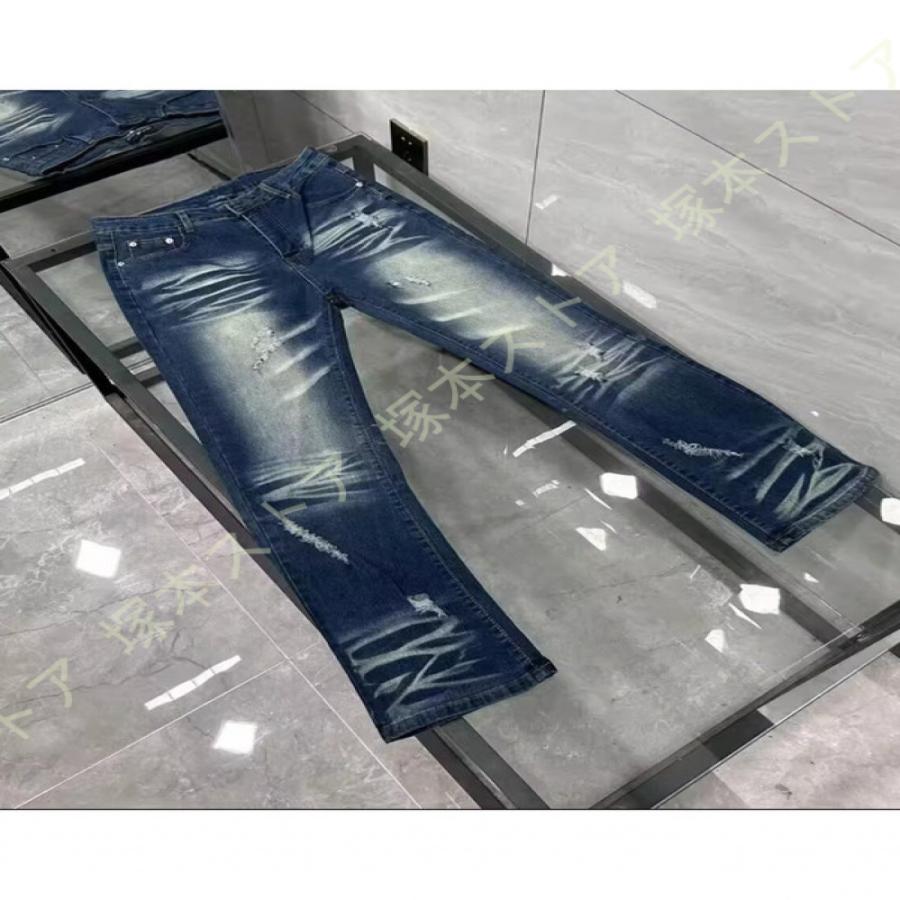 クロスパッチ 十字架 デニムパンツ M クロスパッチ ズ メンズ デニムパンツ ストリート系 ファッション