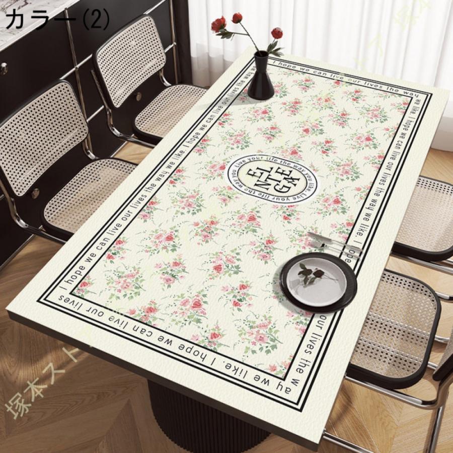 テーブルクロス PUレザー テーブルマット 花柄 北欧風 おしゃれ 四季
