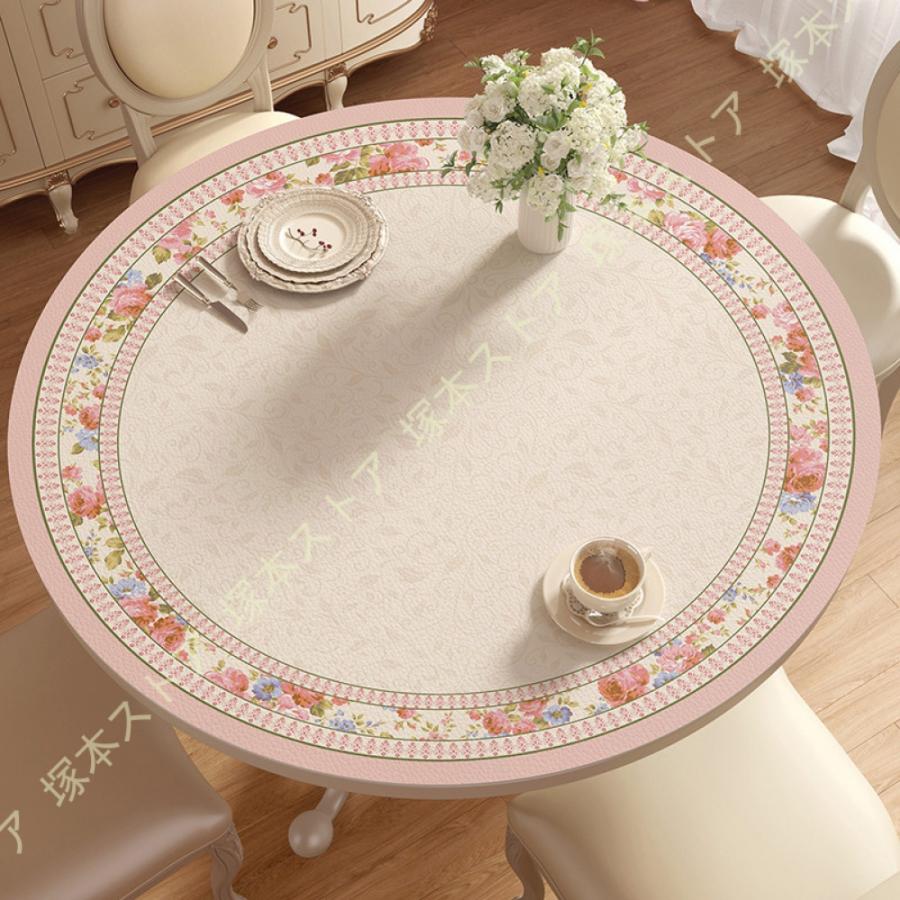 新品⭐ テーブルクロス　テーブルマット　フェイスタオル テーブルクロス PUレザー テーブルマット オフィス 花柄 北欧風