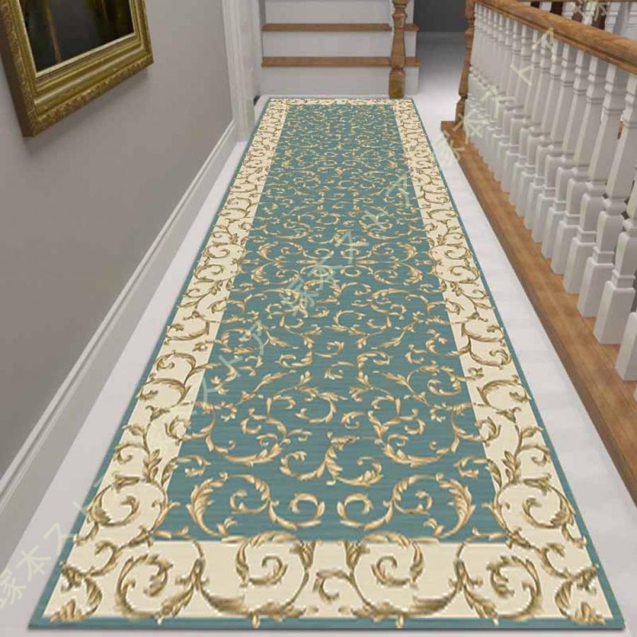廊下敷きマット カーペット 北欧 ロング マット 花柄 伝統的 ラグ