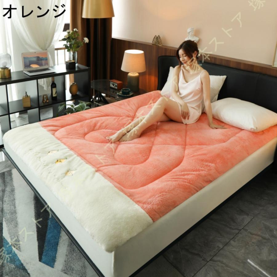 敷きパッド シングル セミダブル おしゃれ ダブル 抗菌 防臭 防ダニ加工 綿敷きパッド マット 洗える 無地 通気性 グレー 120X200cm ベッドシーツ 快眠寝具_6