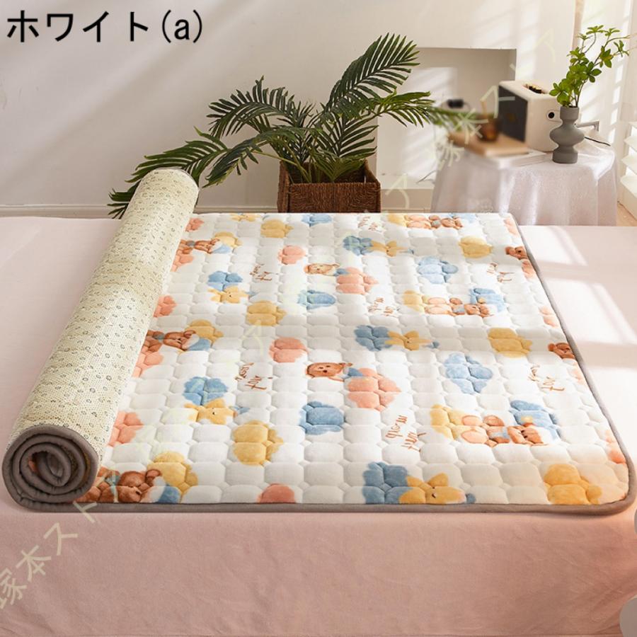 敷きパッド シングル セミダブル おしゃれ ダブル 丸洗いOK 防ダニ 抗菌防臭 敷パット パッドシーツ ズレ防止 4隅ゴム付き 滑り止め付き 無地 150x200cm_21