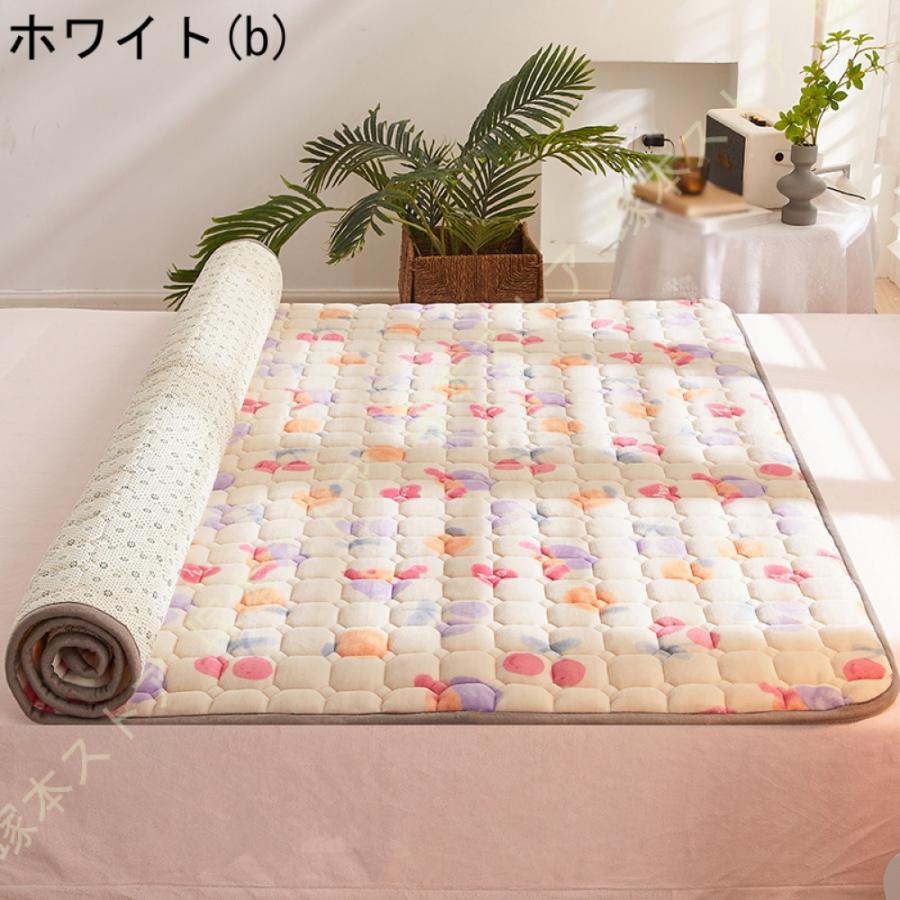 敷きパッド シングル セミダブル おしゃれ ダブル 丸洗いOK 防ダニ 抗菌防臭 敷パット パッドシーツ ズレ防止 4隅ゴム付き 滑り止め付き 無地 150x200cm_23