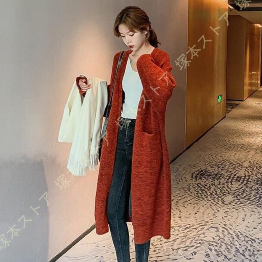 ロング カーディガン ニット 秋 冬 長袖 ドロップ ショルダー ロング カーディガン ニット 秋 冬 長袖 ドロップ ショルダー