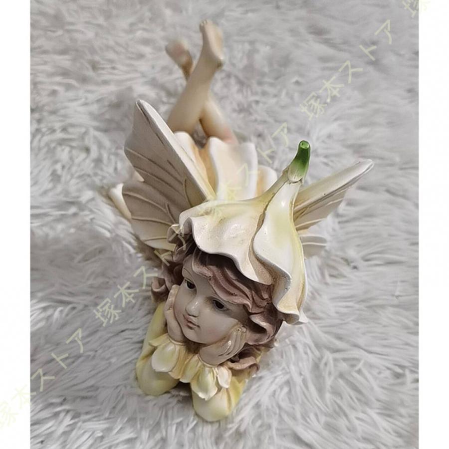 置物 天使 エンゼル エンジェル かわいい オブジェ 薔薇 雑貨 姫系