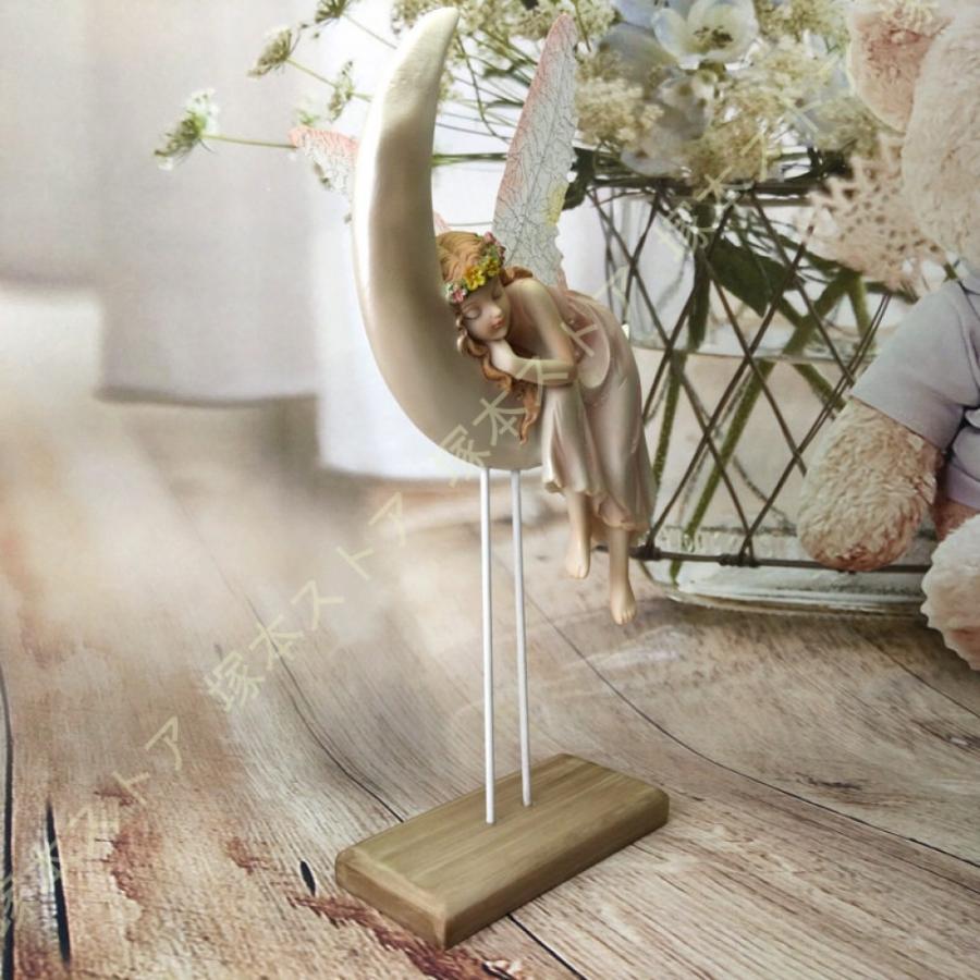 天使置物 オブジェ 樹脂製 可愛い 妖精置物 エンジェル