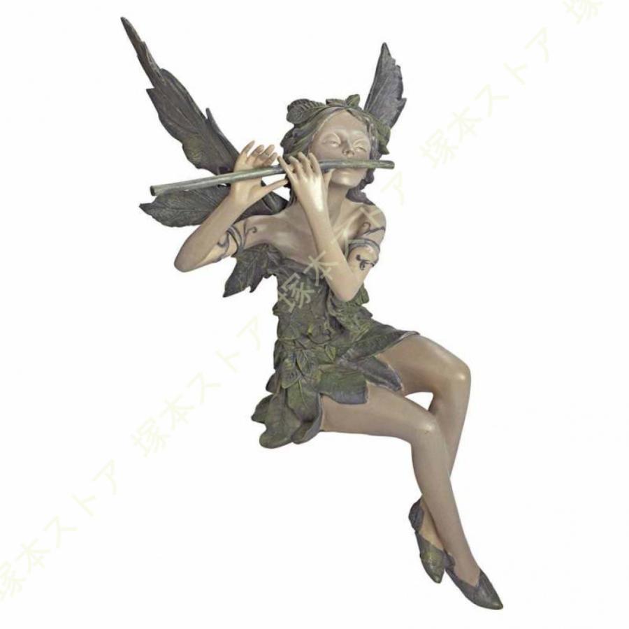 天使の置物 フルート演奏天使 置物 オーナメント 彫刻 ミニ エンジェル