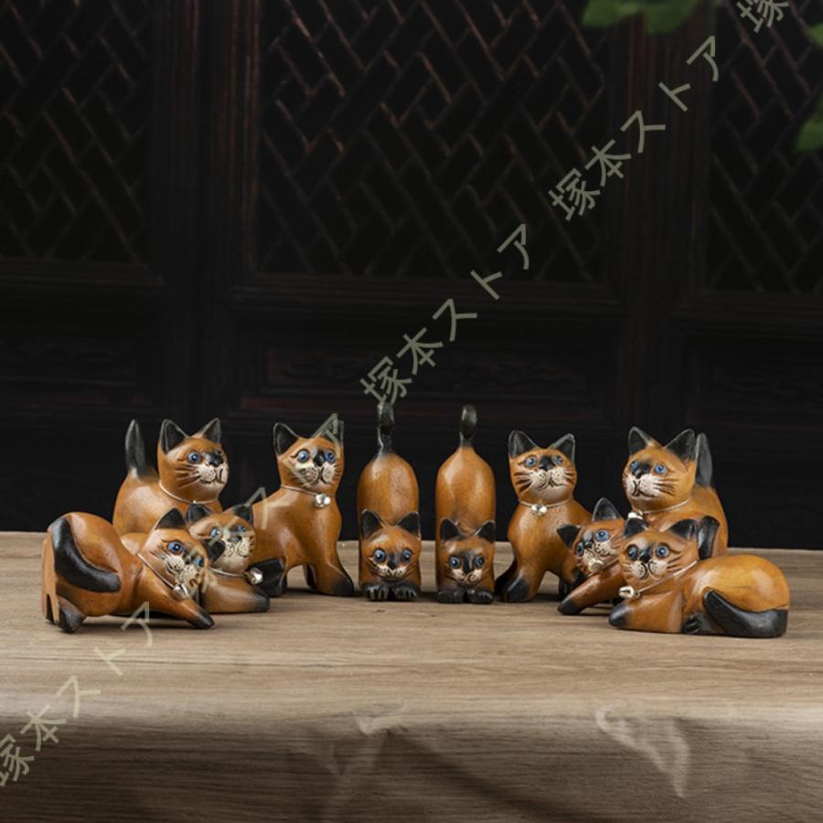 木彫りの置物 天然木 木彫り 置物 アニマル かわいい 猫 ねこ 木彫りの置物 天然木 木彫り 置物 アニマル かわいい 猫 ねこ