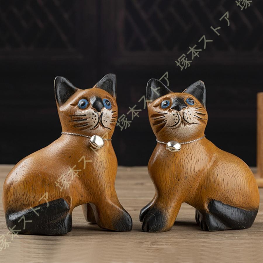 木彫りの置物 天然木 木彫り 置物 アニマル かわいい 猫 ねこ 木彫りの置物 天然木 木彫り 置物 アニマル かわいい 猫 ねこ