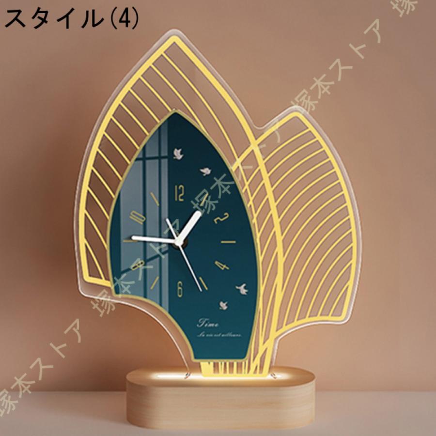 置き時計 おしゃれ アナログ テーブル ヨーロピアン 付き時計 木製