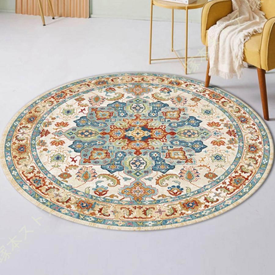 ラグ、カーペット、モロッコ風、bohoインテリア カーペット センターラグ 円形 ラグマット インテリア 北欧風