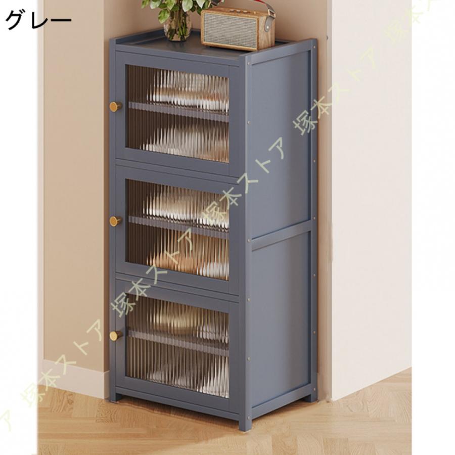 シューズボックス 下駄箱 6段 幅43×奥行33×高さ100cm 靴箱 扉 通気性 玄関収納 省スペース 大容量 竹製 取り出しやすい 消臭 シューズラック 靴棚 おしゃれの画像