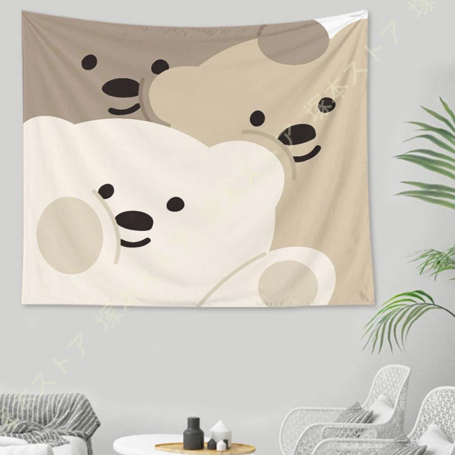 自分ツッコミくま タペストリー モダン 多機能 おしゃれ壁掛け 装飾布 リビングルーム ベッドルーム 部屋 窓 お店 雑貨 個性ギフト アニマル うさぎ 羊 動物 日本に
