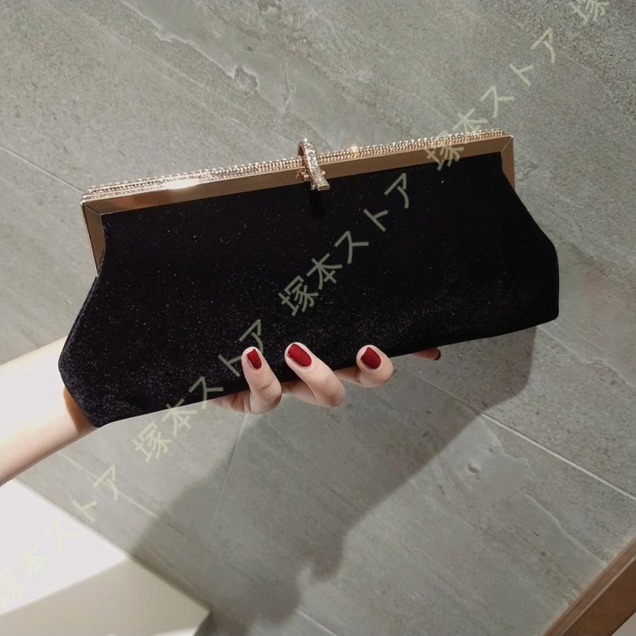 結婚式 パーティーバック バック カバン かばん 鞄 黒 クラッチ レディース クラッチバッグ ベルベット フックがた フォーマル クラッチ キラキラショルダー :5cn-zoc-D56G9G:塚本ストア 通販 クラッチバッグ ビロード黒