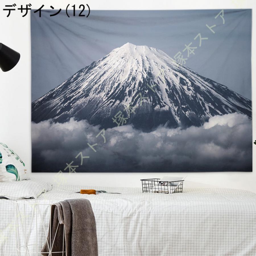富士山タペストリー 壁掛け 紅葉 湖風景 インテリア 布ポスター 大判