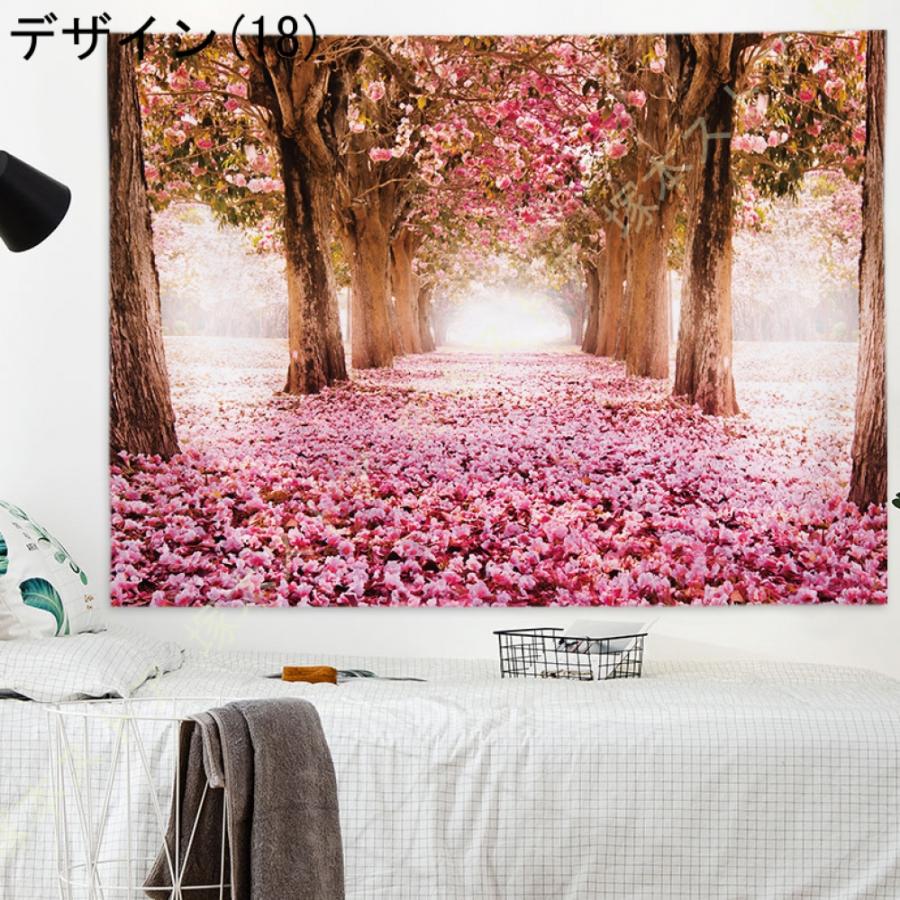 富士山タペストリー 壁掛け 紅葉 湖風景 インテリア 布ポスター 大判