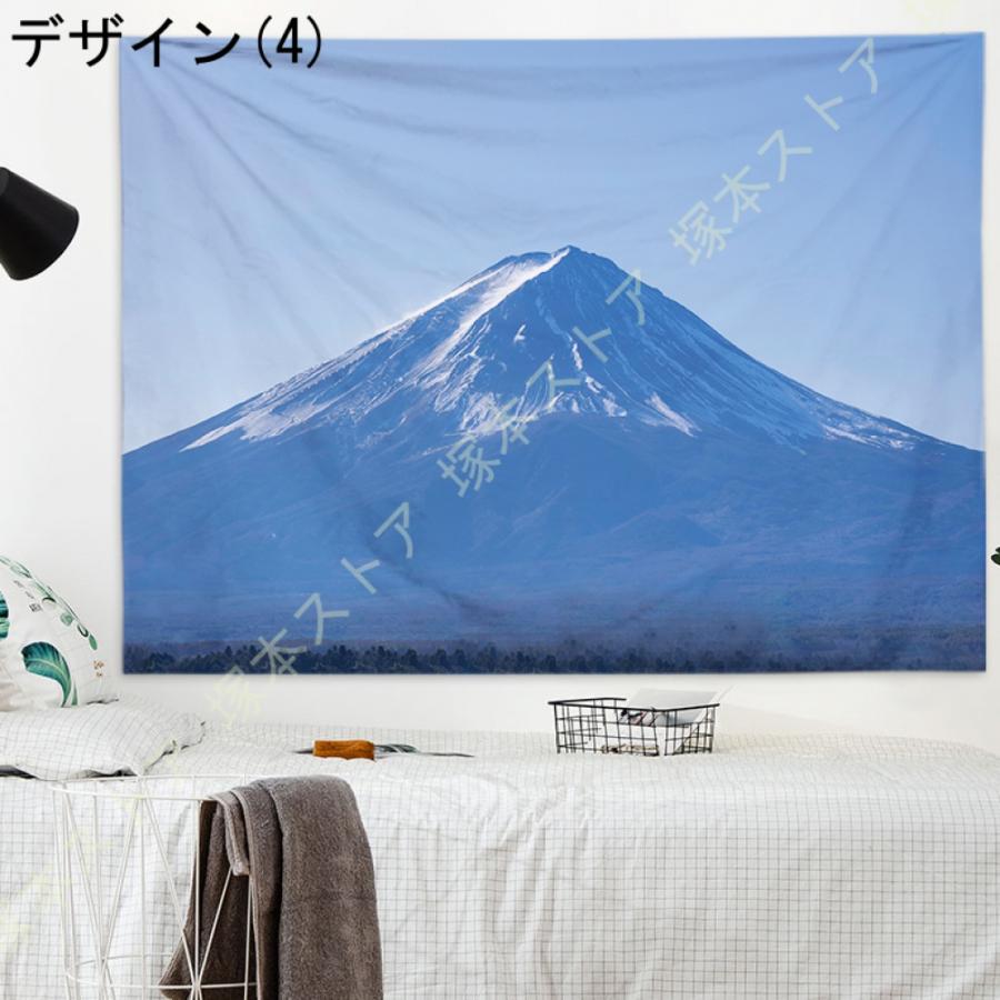 富士山タペストリー 壁掛け 紅葉 湖風景 インテリア 布ポスター 大判
