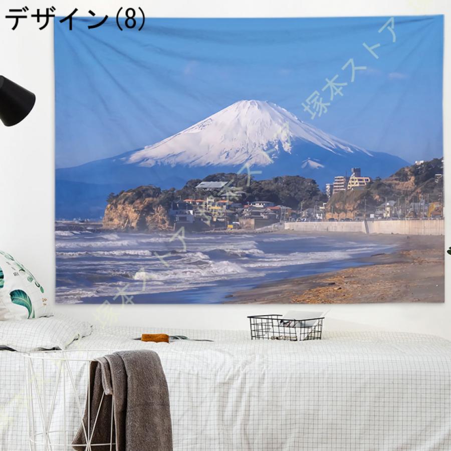 富士山タペストリー 壁掛け 紅葉 湖風景 インテリア 布ポスター 大判