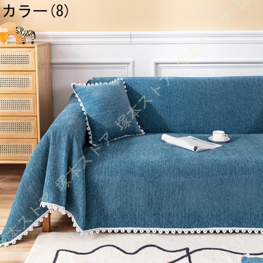 ナチュラル 北欧 マルチカバー ソファーカバー ストライプ ボーダー