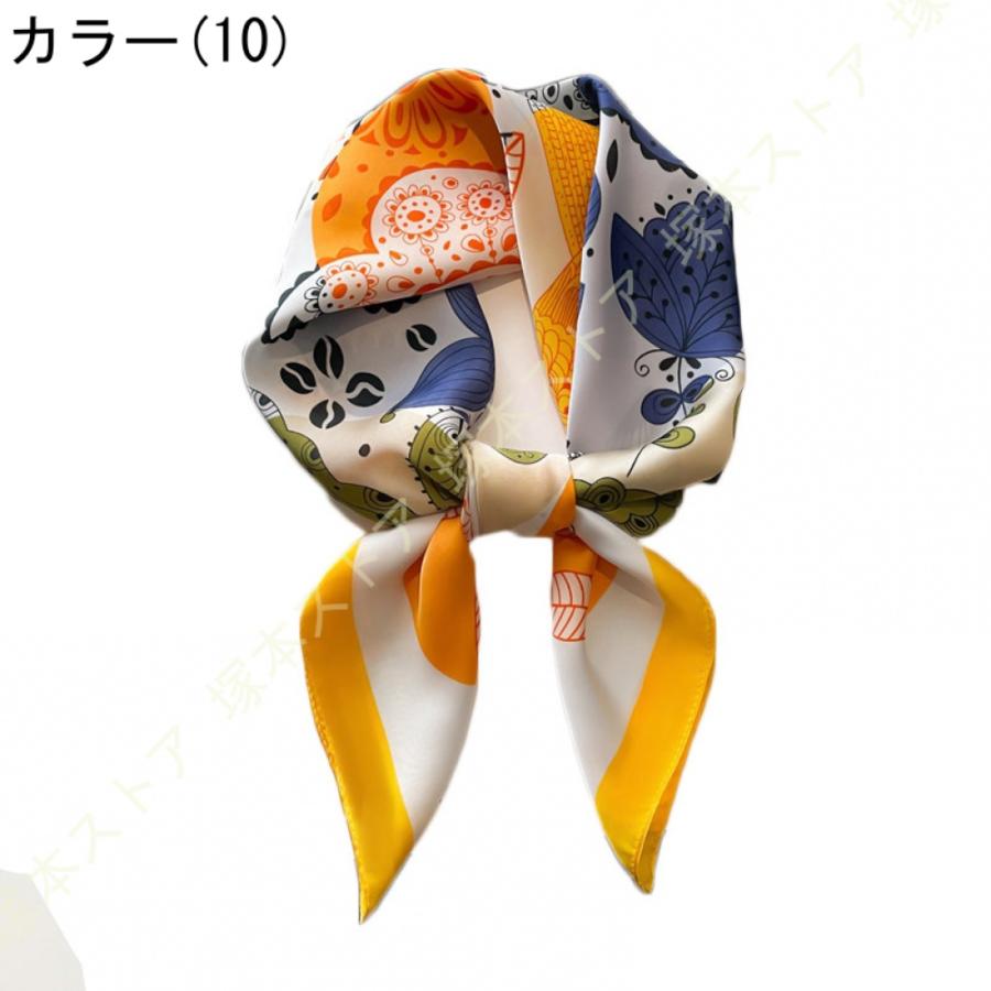 スカーフ シルク レディース 春 夏 秋 冬 小判 正方形 シルク 保温 コモ 絹 65*65cm ネッカチーフ 日焼け対策 プレゼント ギフト 妻 オフィス 誕生日 母の日の画像