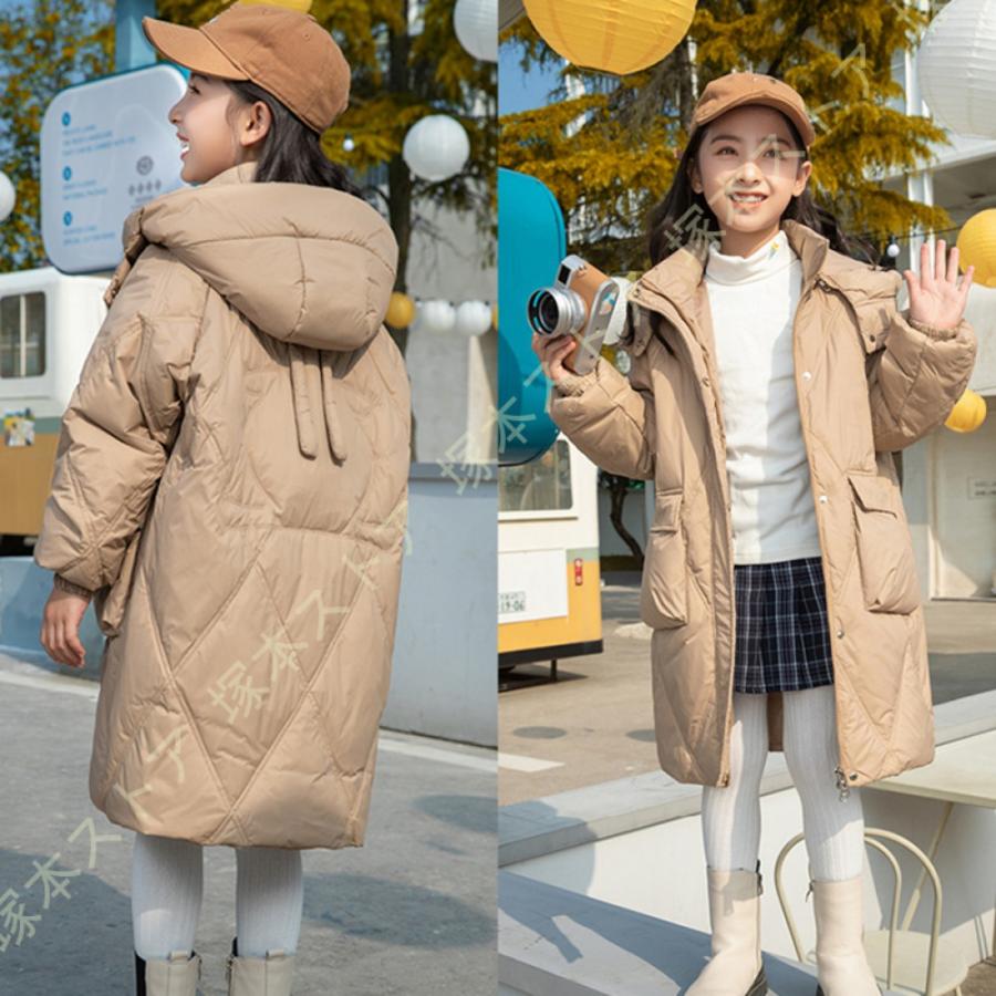ベンチコート 女の子 可愛い ダウンコート フード付き ガールズ ダウン
