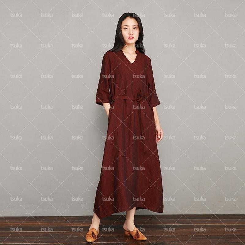 最も優遇 綿麻ワンピース 夏 レディース ロング丈 ワンピース Aライン ゆったり 無地 マキシ丈 チュニック Vネック オシャレ お振り子 半袖 花柄 ワンピース 綿麻風 691 Eku Xcxh2 塚本ストア 通販 Yahoo ショッピング 数量は多 Www Doctor Plan Com