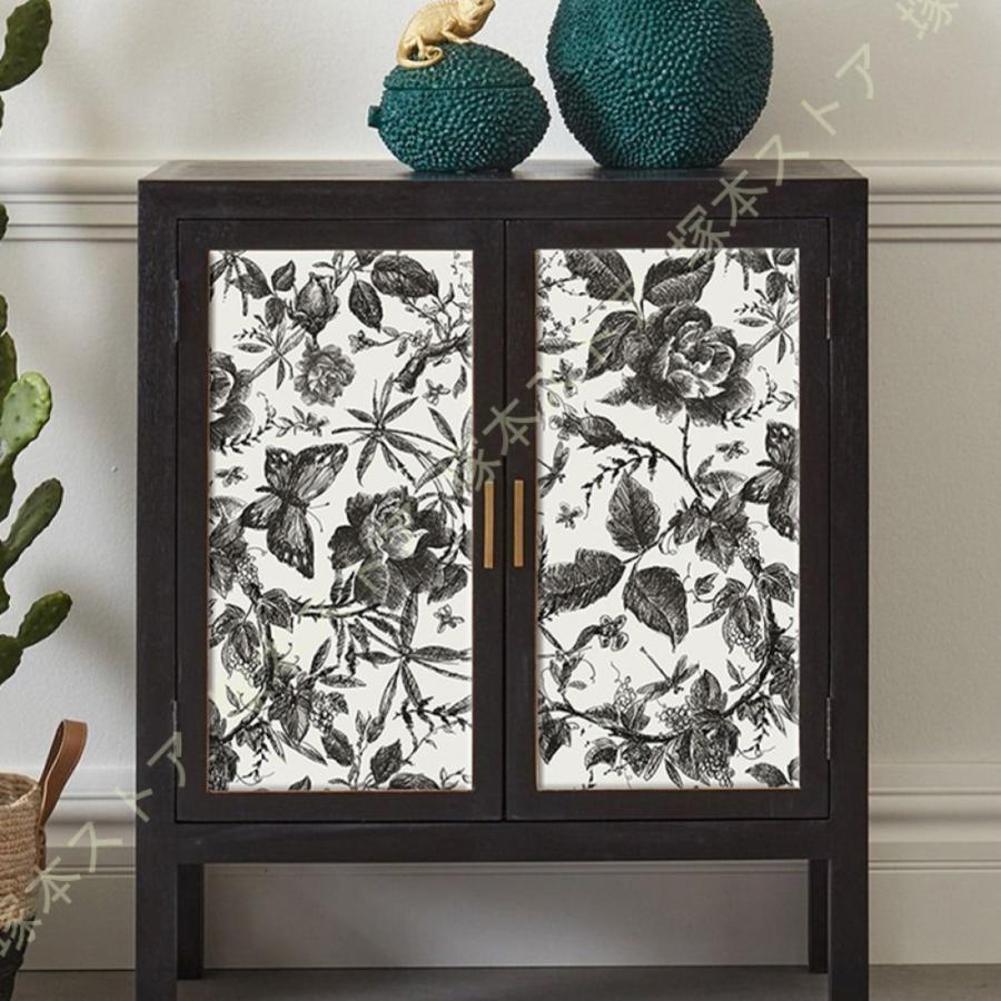 壁紙 花柄 茶色 クロス おしゃれ 花 男前 ダークブラウン ナチュラル