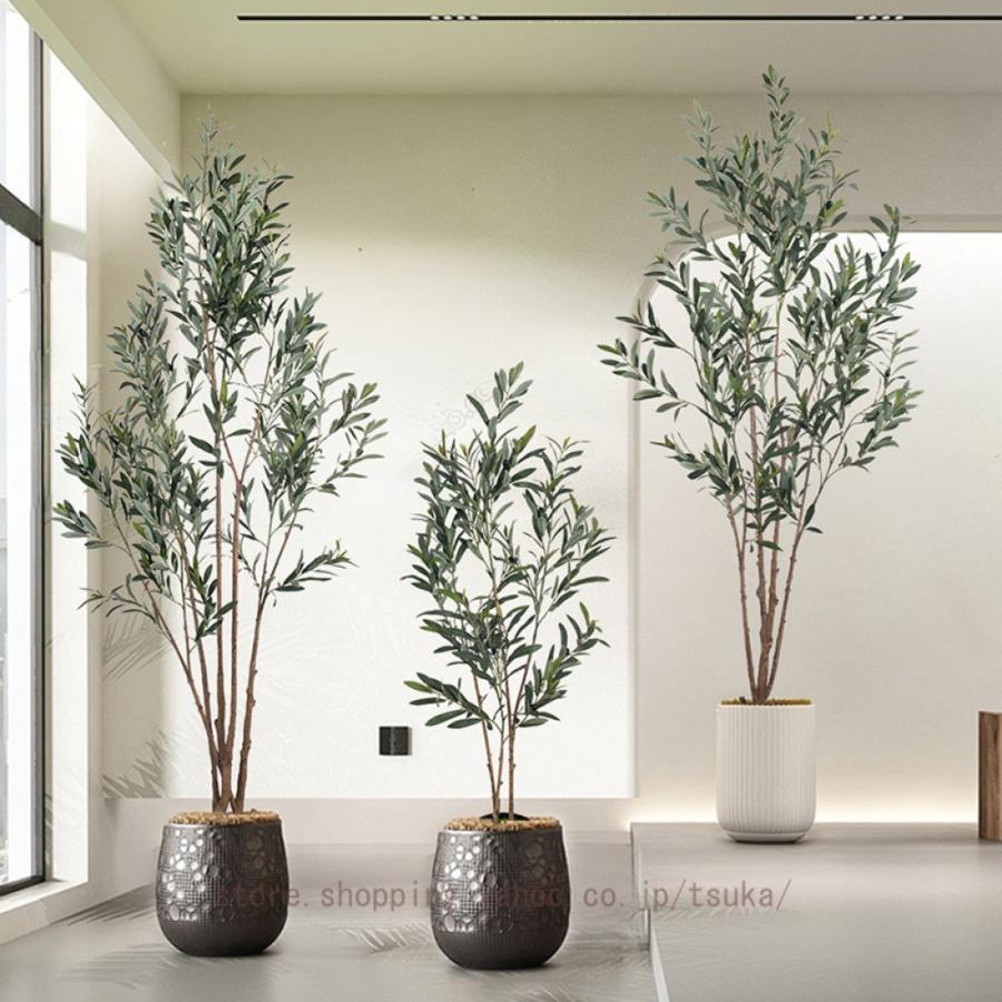 フェイクグリーン 人工観葉植物 オリーブの木 大型観葉樹 インテリア 人工植物 簡単保 室内 家庭 バルコニー 造花 水やり不要 枯れない 盆栽植物 おしゃれ_5