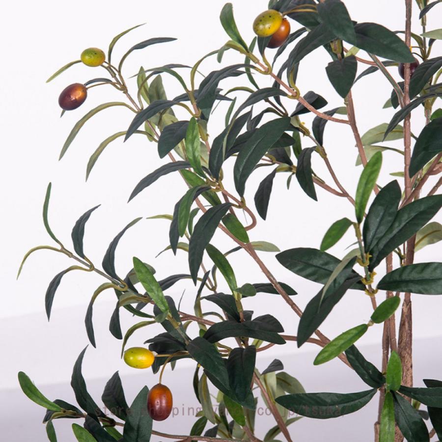 フェイクグリーン 人工観葉植物 オリーブの木 大型観葉樹 インテリア 人工植物 簡単保 室内 家庭 バルコニー 造花 水やり不要 枯れない 盆栽植物 おしゃれ_10