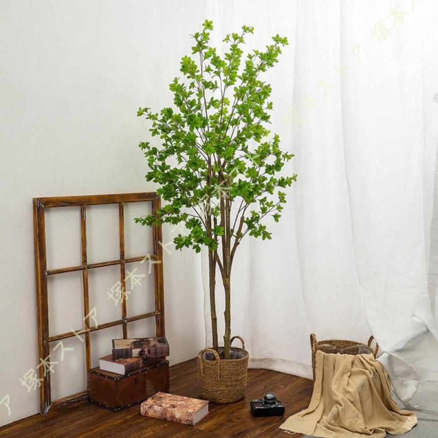 お世話いらず フェイクグリーン 観葉植物 大型 ドウダンツツジ おしゃれ 観覧植物 プレゼント インテリア飾り リアル 人工観葉樹 フェイク 造花 シンプル_2