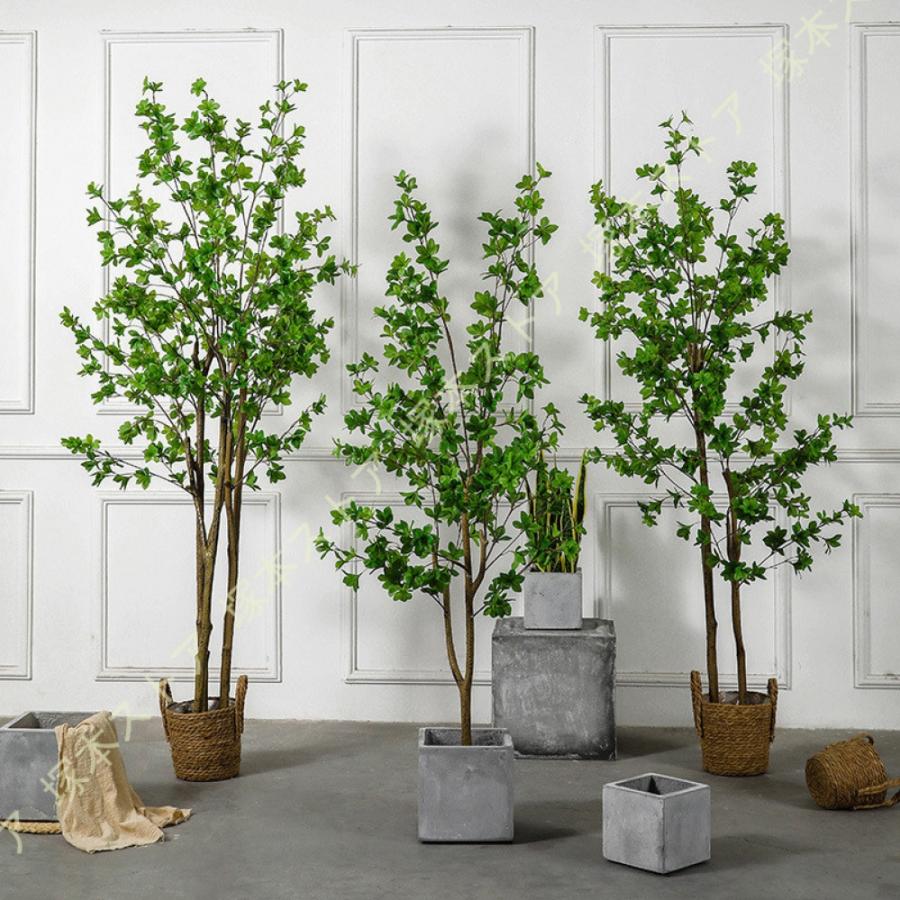 お世話いらず フェイクグリーン 観葉植物 大型 ドウダンツツジ おしゃれ 観覧植物 プレゼント インテリア飾り リアル 人工観葉樹 フェイク 造花 シンプル_6