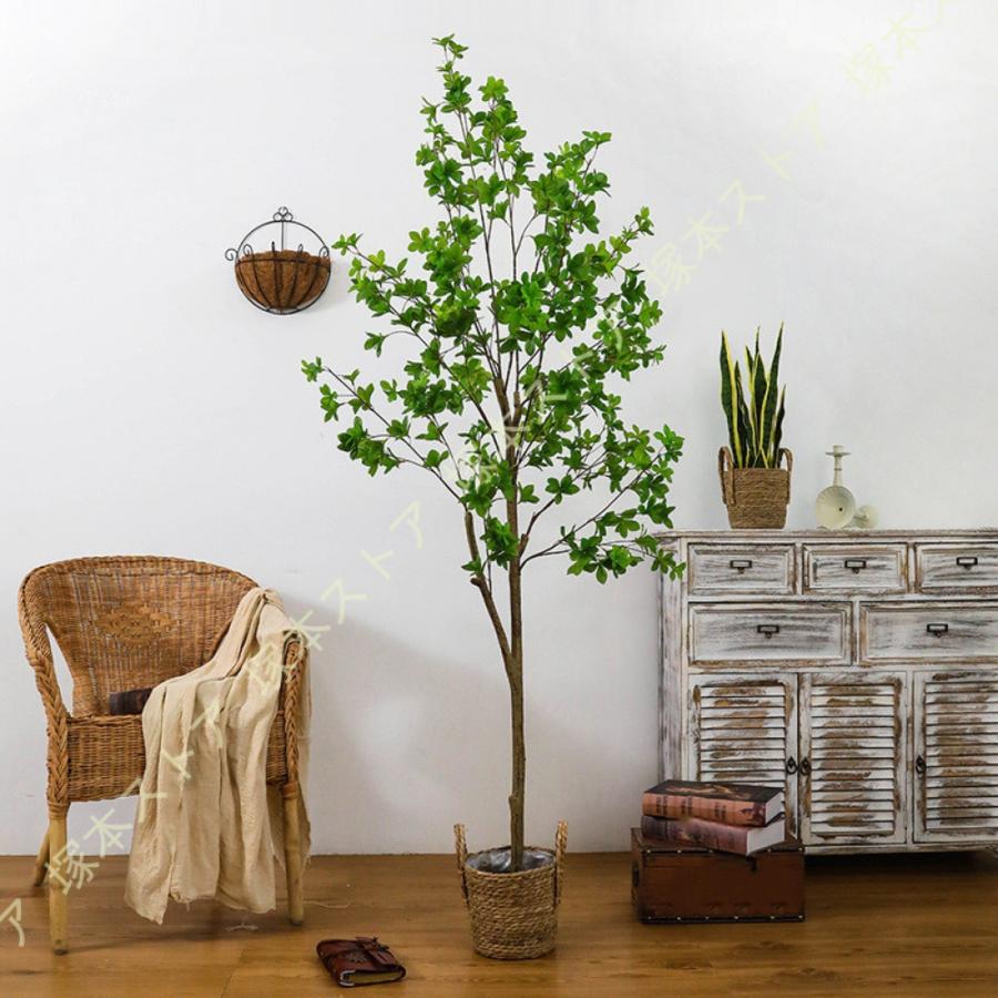 お世話いらず フェイクグリーン 観葉植物 大型 ドウダンツツジ おしゃれ 観覧植物 プレゼント インテリア飾り リアル 人工観葉樹 フェイク 造花 シンプル_7