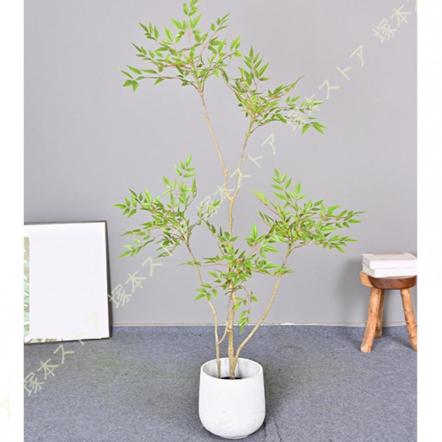 フェイクグリーン 大型 おしゃれ 観葉植物 造花 常緑樹 人工樹木 南天竹 バンブー リビング 人工観葉植物 パーテーション ナチュラル 開店祝い リアル_8