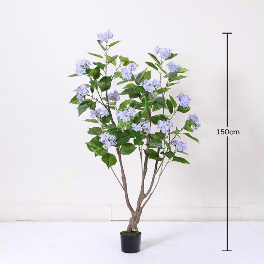 人工観葉植物 紫陽花 盆栽植物 造花装飾 フェイクグリーン 室内 贈り物 プレゼント インテリアグリーン おしゃれ お祝い お世話不要 水やり不要_4