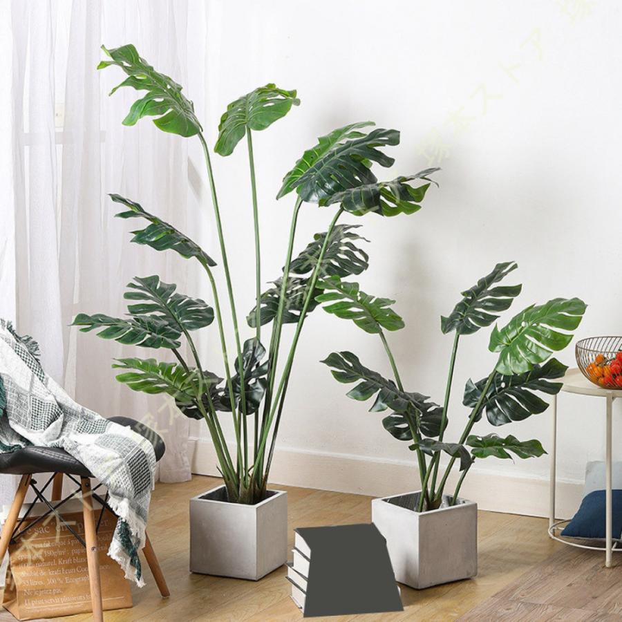 人工観葉植物 常緑樹 大型 モンステラ 多幸の木 リアルな葉っぱ 風水 開運 インテリア 幸福の木 フェイクグリーン 観葉樹 インテリアグリーン フェイク植物_7