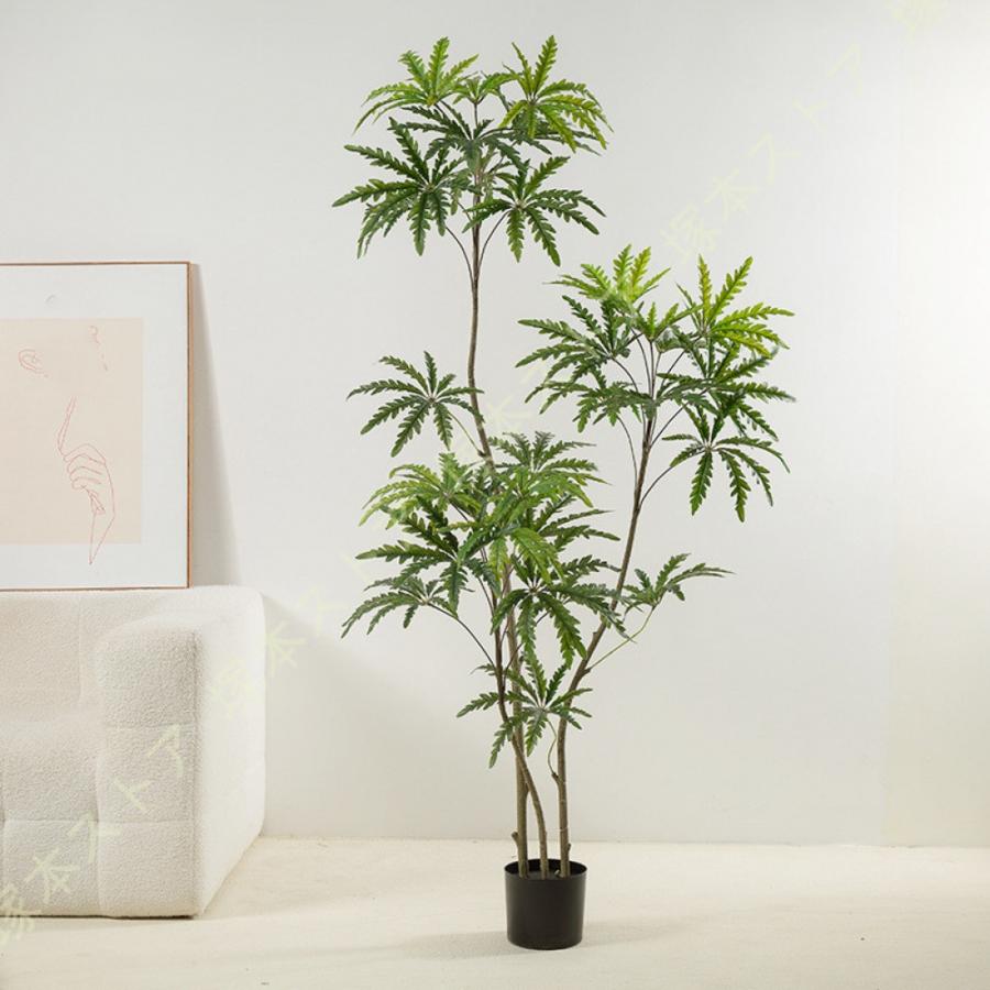 人工観葉樹 ベンジャミン フェイクグリーン 大型 人工観葉植物 人工樹木 リビングルーム ホテル モダンな装飾 鉢植え 人工植物 造木 インテリア 屋内飾り 庭_2