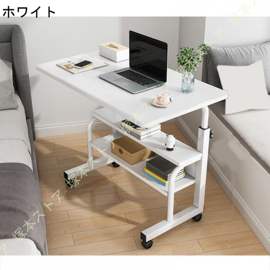 昇降テーブル キャスター付き 無段階調整 昇降デスク ソファテーブル サイドテーブル パソコンテーブル スタンディングテーブル テーブル 机 在宅 在宅勤務_6