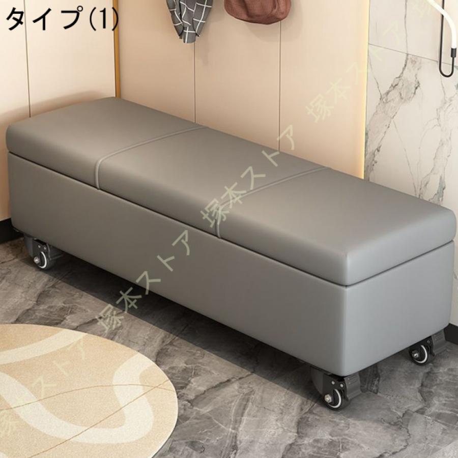 収納スツール 収納ベンチ 収納ボックス オットマン キャスター付き